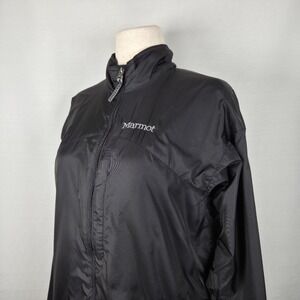 Marmot Black Windbreaker Women's L Packable Lined Jacket Cycling Hiking Outdoors